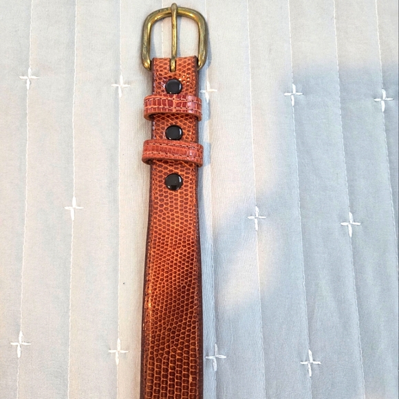 Handmade Chacon Lizard belt sz S/M - Picture 2 of 8